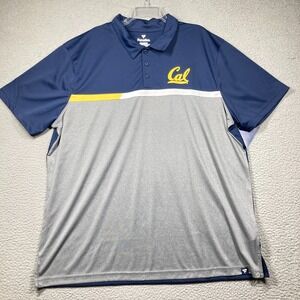 University California Berkeley Polo Shirt‎ Men's 3X Blue Gray Short Sleeve NEW